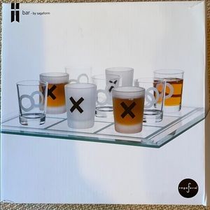 Tic tax toe shot glass set